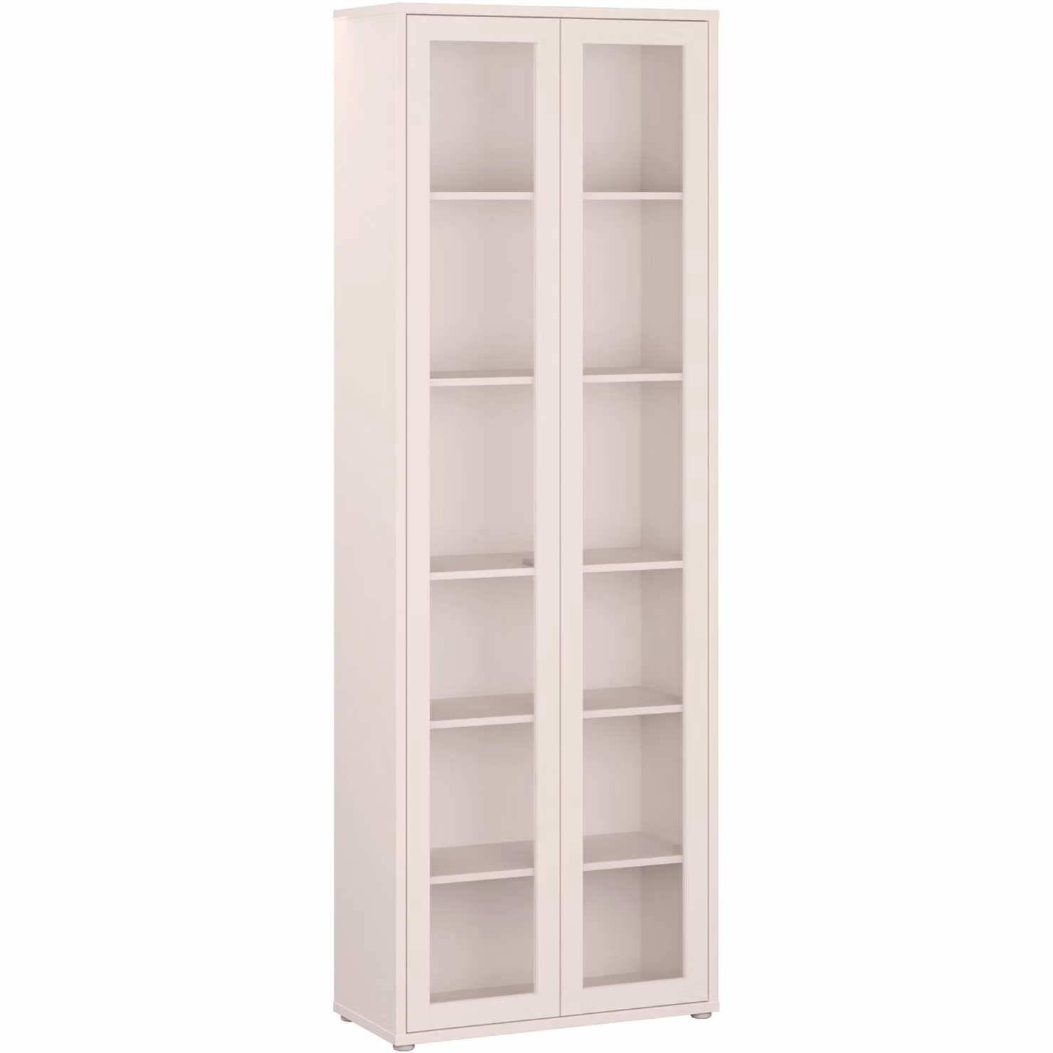 Furniture To Go Alice Springs Slim Tall Display Cabinet with 2 Glass Doors and 5 Shelves in Sand – 2