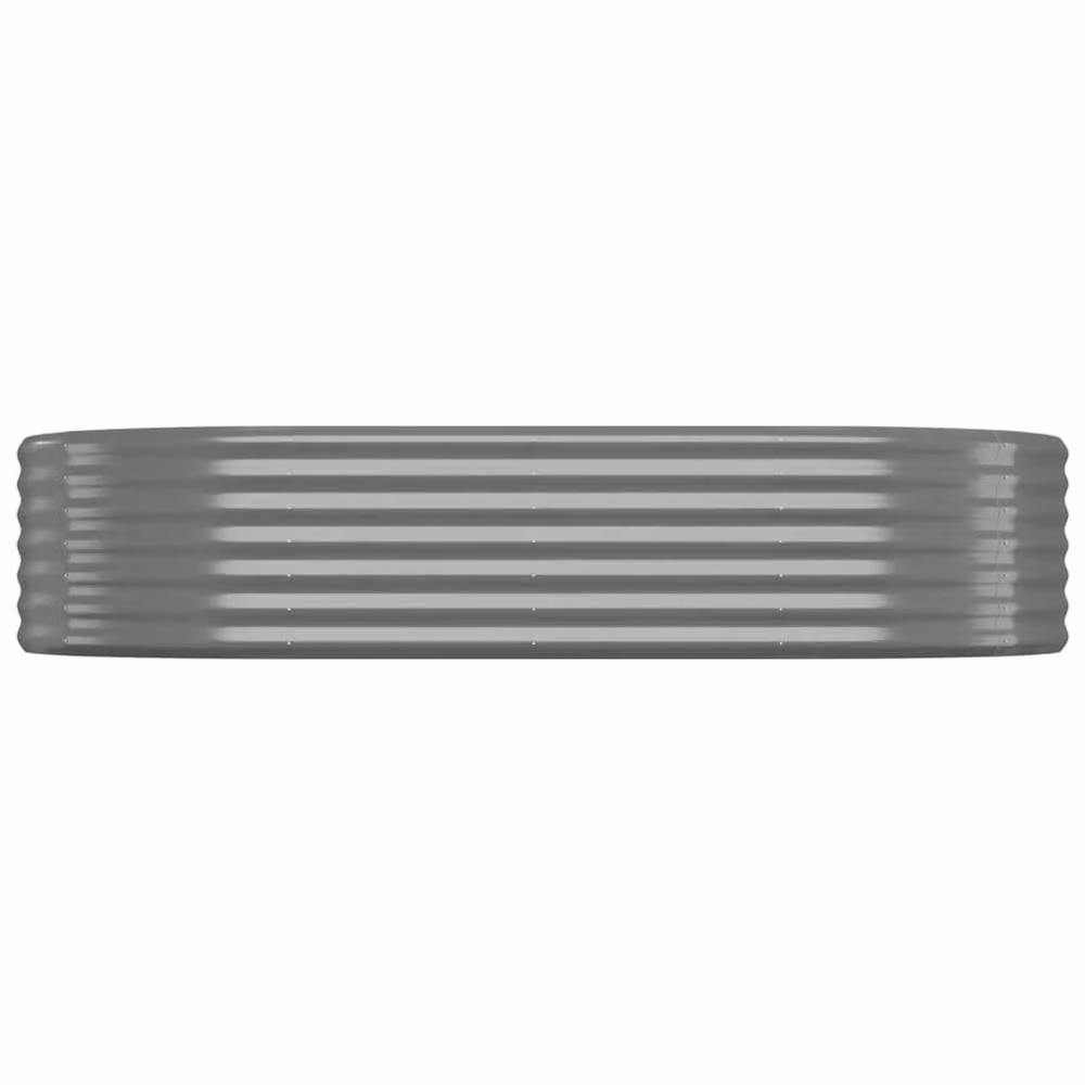 Berkfield Home Garden Grey Powder-coated Steel Raised Bed W/D/H: 175 x 100 x 36 cm – 3