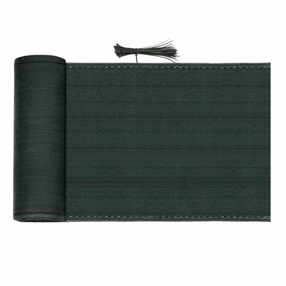 NESTLUNE Green Semi-Transparent Privacy Screen Netting Garden Fencing, W: 1 m, L: 15 m – 2
