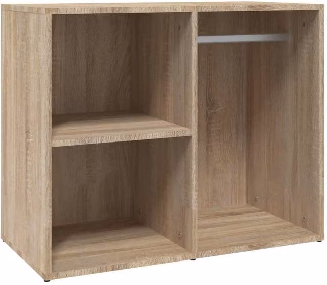 Berkfield Home Sonoma Oak Dressing Cabinet in Light Tan, W/D/H: 80 x 40 x 65 cm