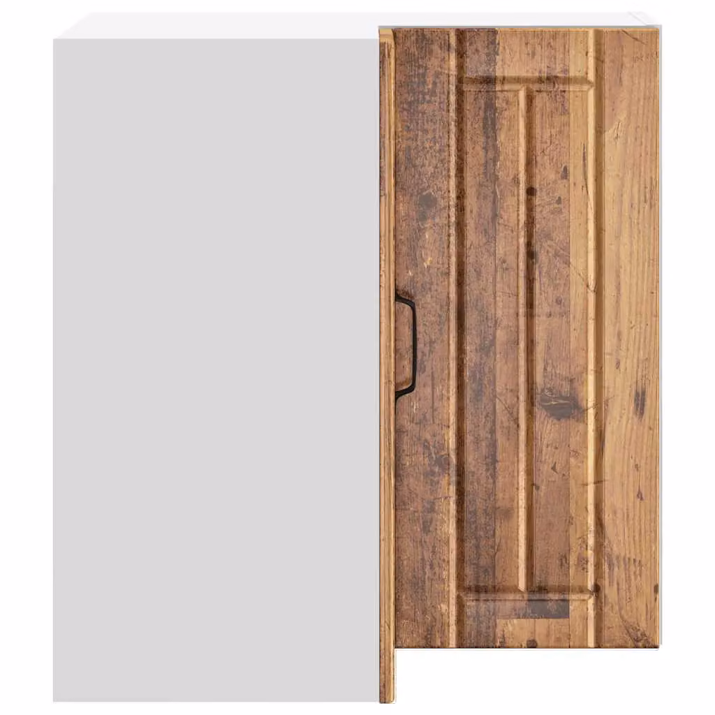 Berkfield Home Lucca Wall Mounted Kitchen Corner Cabinet in Brown Old Wood – 2