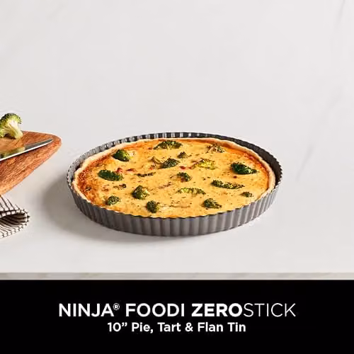 Ninja Foodi ZEROSTICK Round Non-Stick Tart Tin, Grey, Diameter: 25 cm – 2