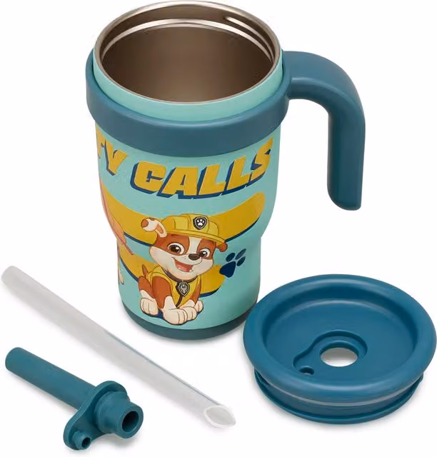 Paw Patrol Blue Stainless Steel Vacuum Insulated Tumbler with Straw, 420 ml