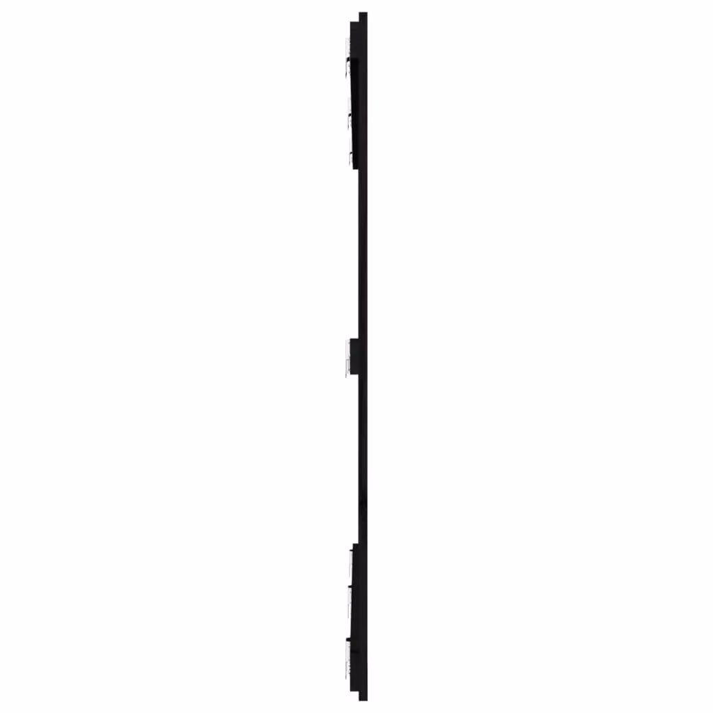 Berkfield Home Black Solid Wood Pine Wall Headboard, W: 166 cm, D: 3 cm, H: 110 cm – 4