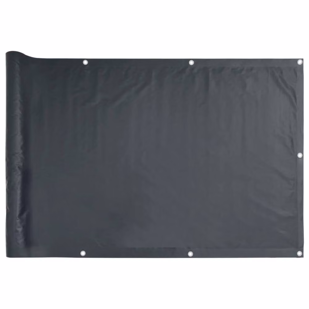 Berkfield Home Modern Balcony Screen in Anthracite Grey Oxford Fabric, W/H: 600 x 90 cm – 3