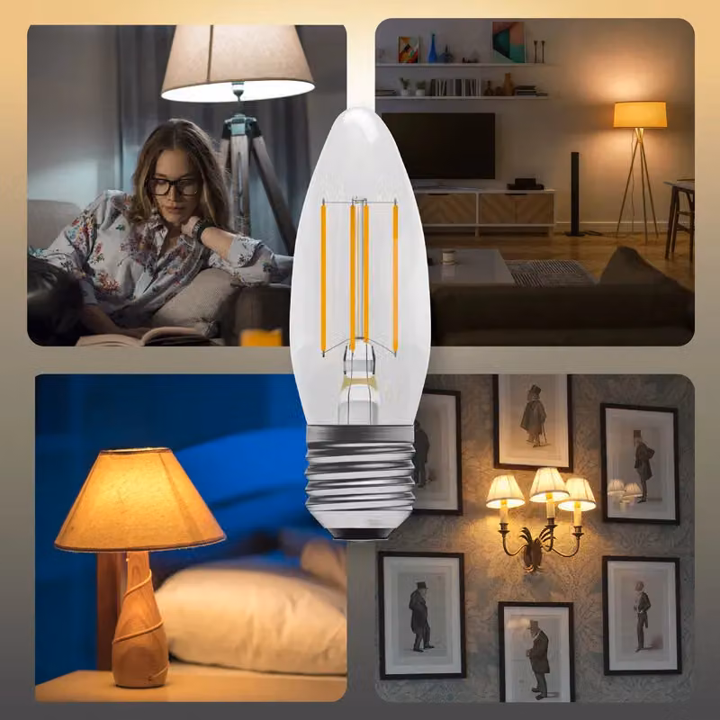 BELL Lighting E27 LED Filament Bulb, Warm White, 4.5W, Pack of 3 – 3