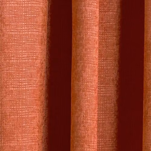 Enhanced Living Orange Thermal Noise Reducing Dim Out Curtains, W: 117 cm, H: 183 cm