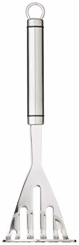 KitchenCraft Oval Handled Professional Stainless Steel Masher in Silver – 1