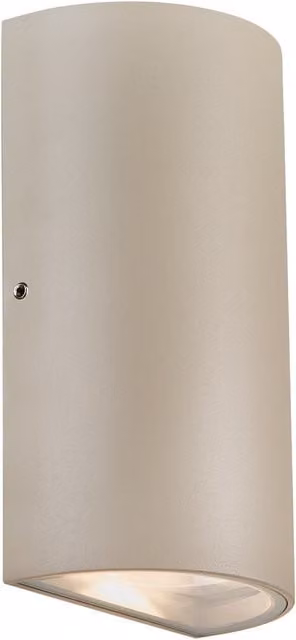 Nordlux Rold LED Outdoor Wall Light, Beige Metal, IP54, 3000k Warm White