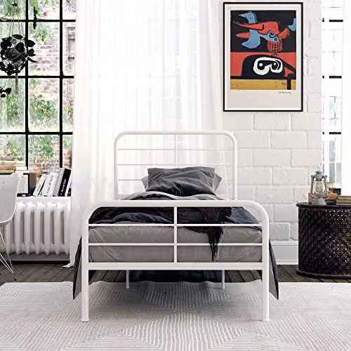 DHP Furniture Millie Metal Single Bed in White – 3