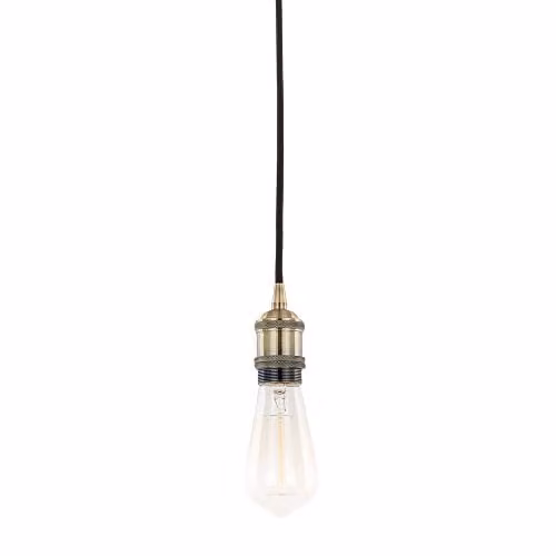 Italux Classo Modern Hanging Pendant Lamp Holder in Antique Bronze, 1 x E27 Socket