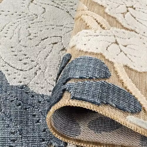 Desire Rugs Gardenia Floral Textured Indoor Outdoor Area Rug, Beige and Multicolour, W: 120 cm, L: 170 cm – 2