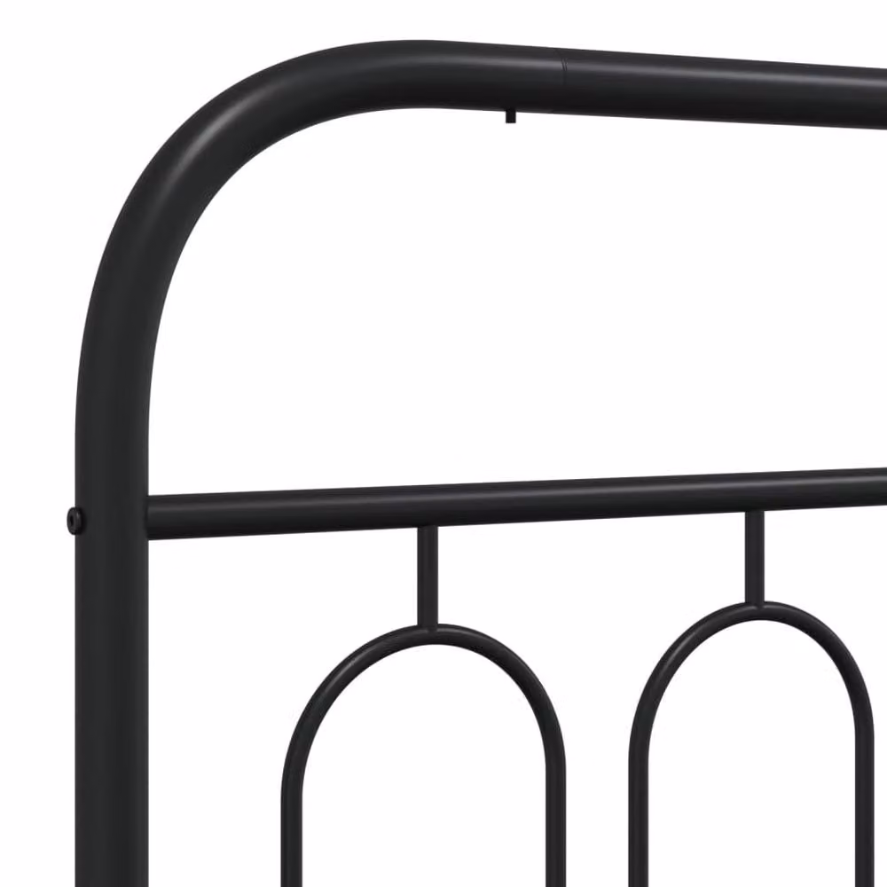 Berkfield Home Classic Metal Headboard in Black, Width: 183 cm – 4