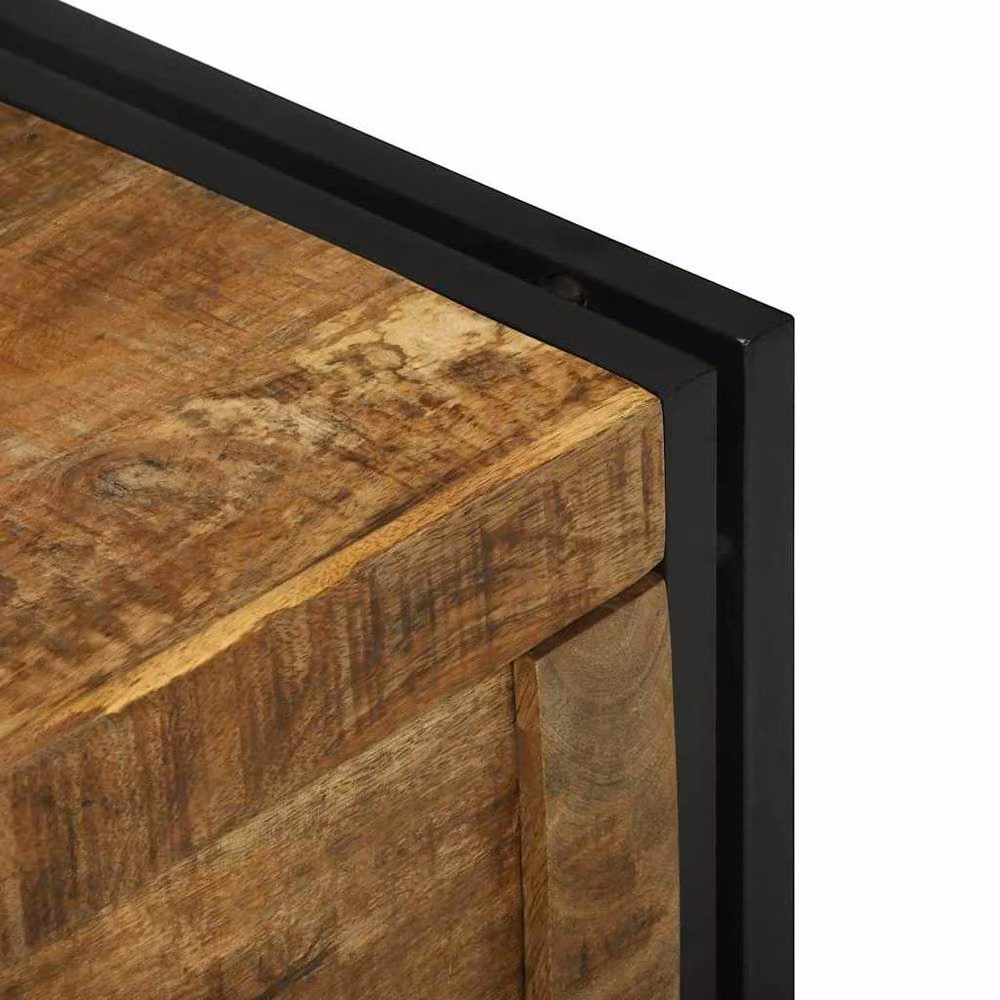 Berkfield Home Mango Wood Storage Box in Brown, W/D/H: 60 x 40 x 41 cm – 4