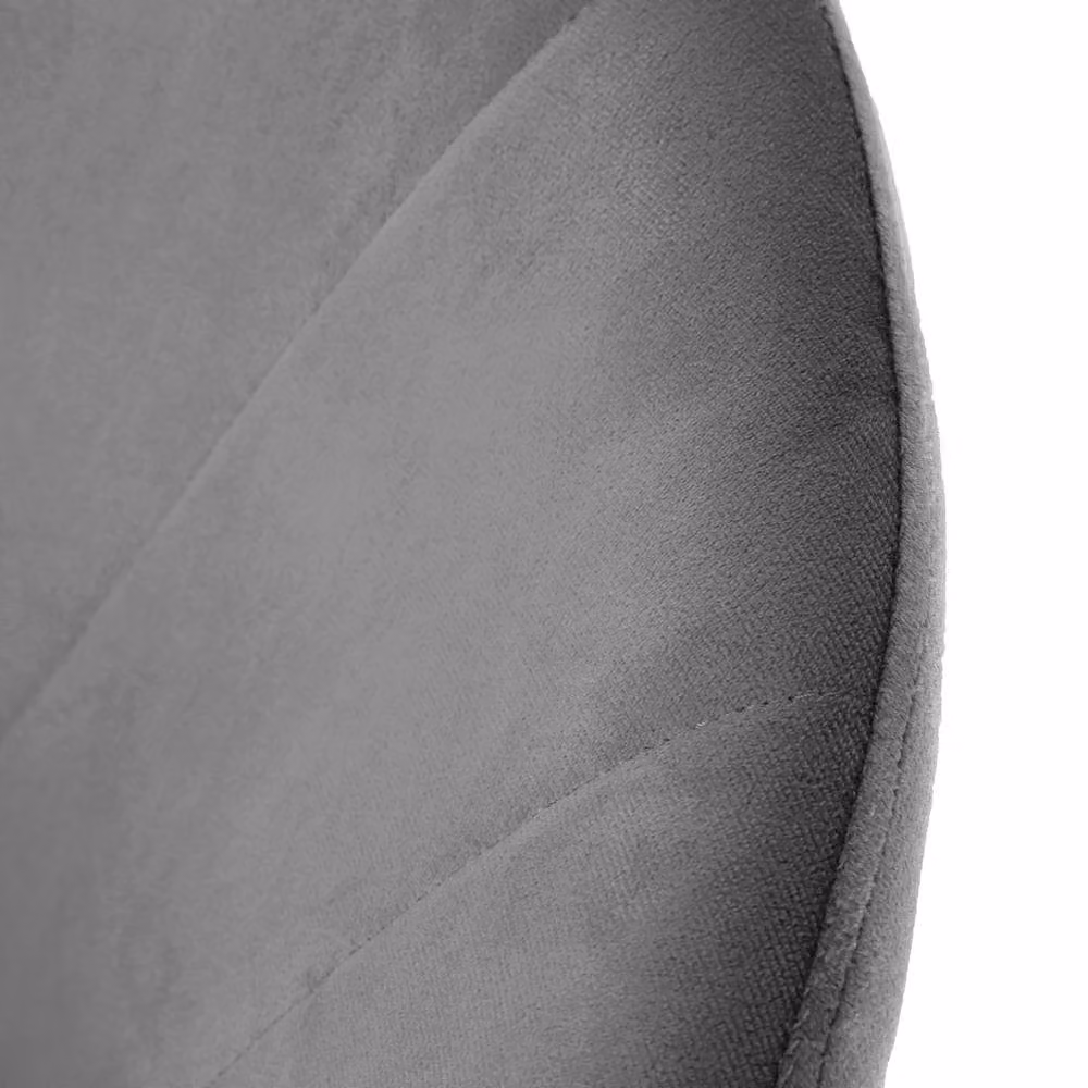 Genesis Ella Velvet Accent Chair with Curved Back in Grey and Gold – 2