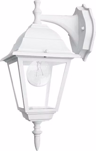 Netlighting ROMA White Outdoor Down Wall Lantern, IP44, W/D/H: 19.5 x 14.6 x 35 cm