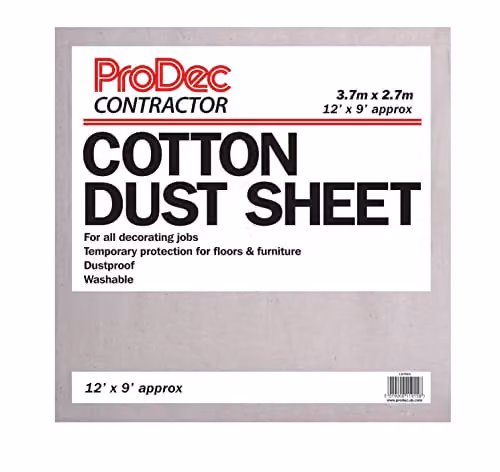 ProDec Absorbent and Reusable Multicolour Cotton Dust Sheet
