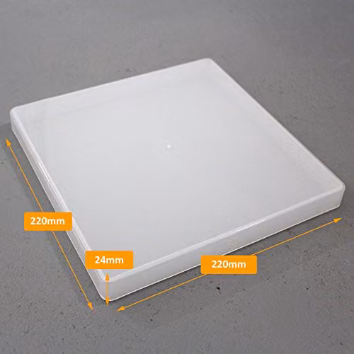 WestonBoxes Silver Transparent Plastic Scrapbook Paper and Card Storage Box for 8 x 8 inch Paper Pads – 2