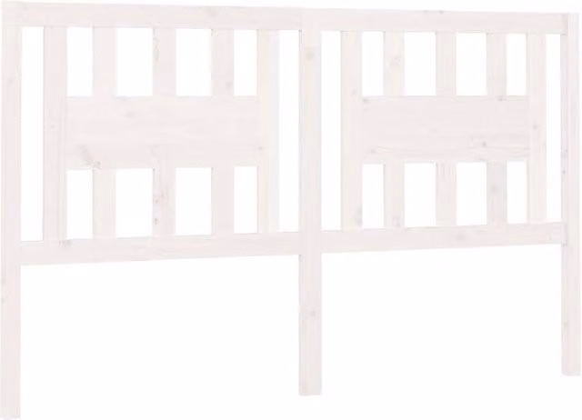 Berkfield Home Rustic White Solid Pine Wood Headboard W: 146 cm, D: 4 cm, H: 100 cm – 1