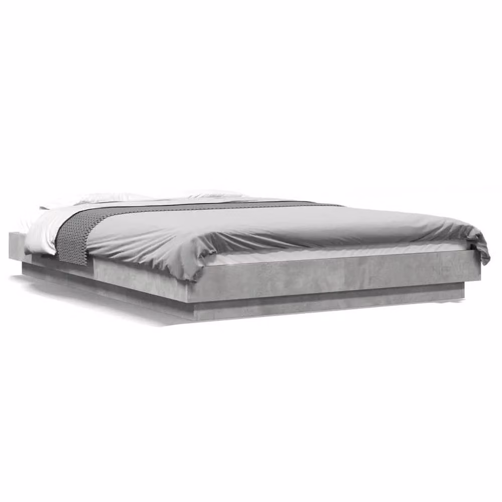 Berkfield Home Modern Bed Frame in Grey, W/D/H: 135 x 190 x 23 cm – 3