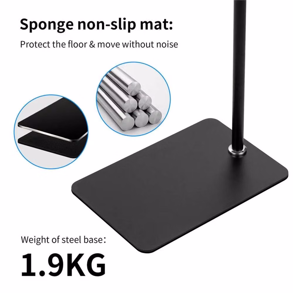 Nordara White Tablet Tripod Floor Stand with Gooseneck Mount for 4-11 inch iPhone and iPad – 3