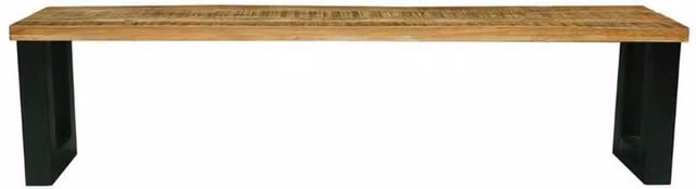 Jaipur Furniture Ltd Induse Industrial Bench in Brown Mango Wood and Iron, W: 180 cm, D: 44 cm, H: 45 cm