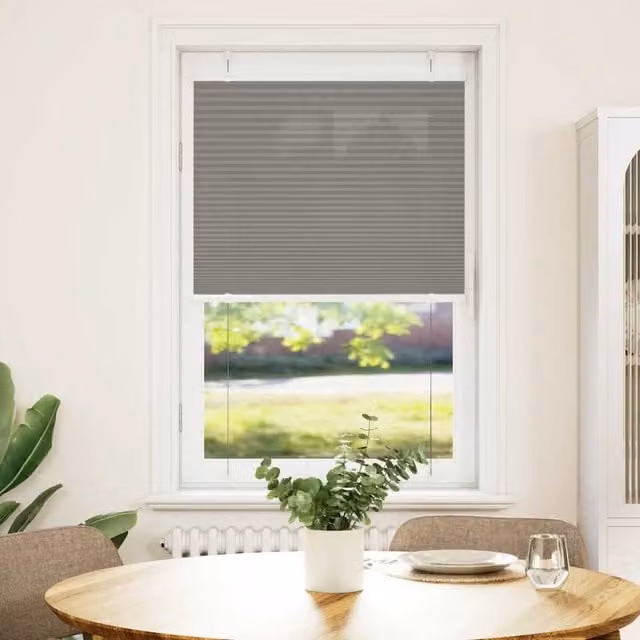 Berkfield Home Single Pleat Fabric Blind in Anthracite and Black, W: 70 cm, H: 100 cm