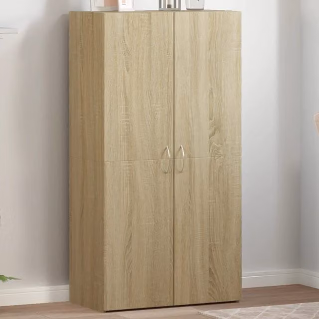 Berkfield Home Sonoma Oak File Cabinet in Brown, W/D/H: 60 x 32 x 115 cm – 1