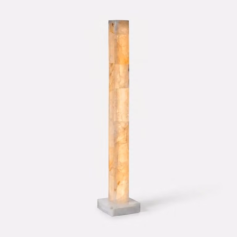 Araco Lumière Radiant Sola Crystal LED Floor Lamp in Transparent with Warm White Light