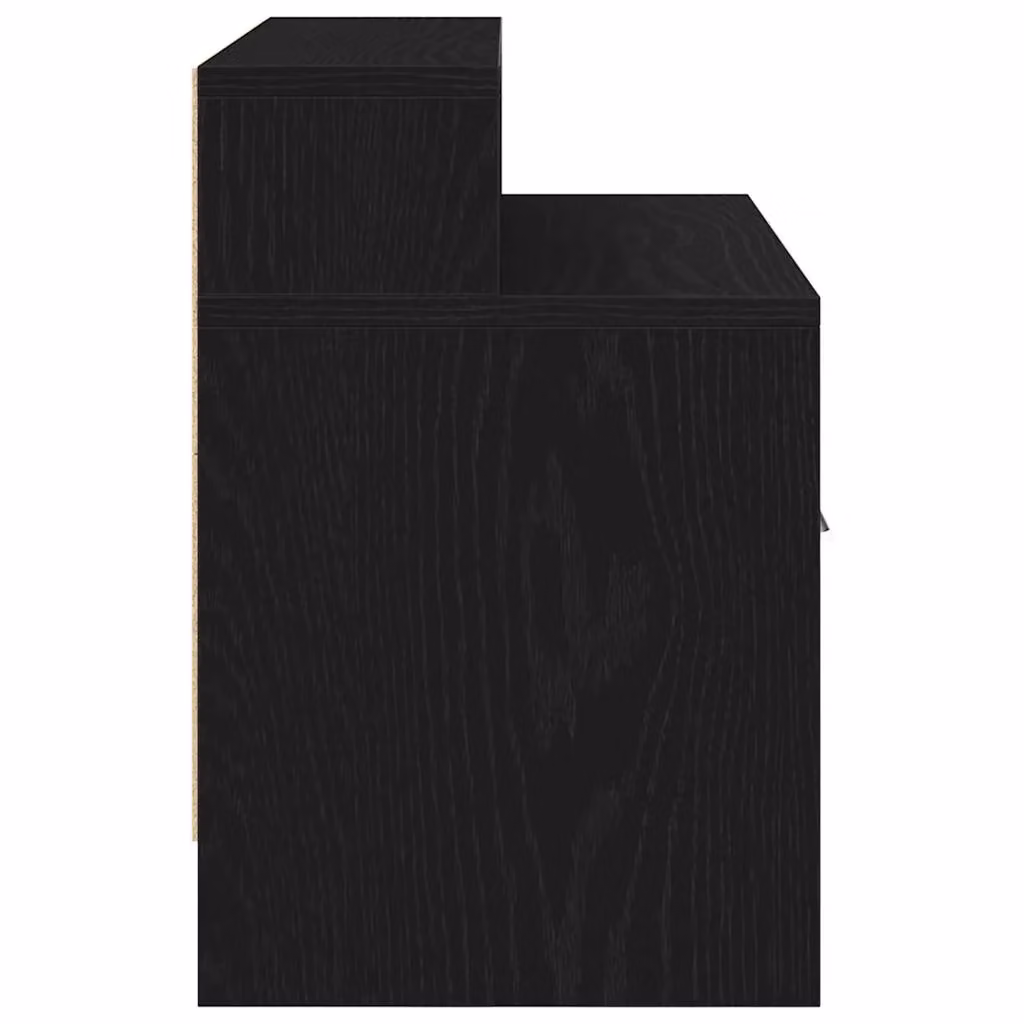 Berkfield Home Set of 2 Modern Black Oak Bedside Cabinets with Drawer, W/D/H: 51 x 31 x 47 cm – 5