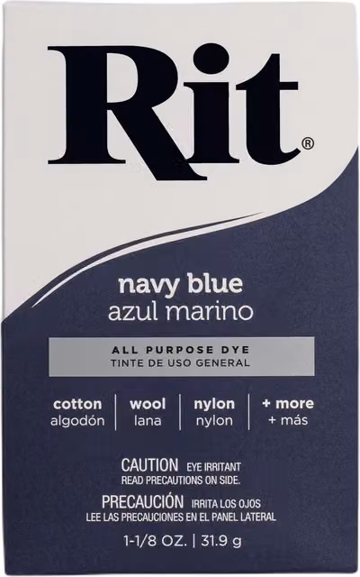 Rit All Purpose Fabric Natural Dye Powder Navy Blue 32g Sachet