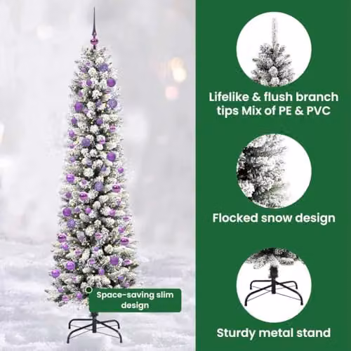 vidaXL White Artificial Christmas Tree, Height: 240 cm – 5