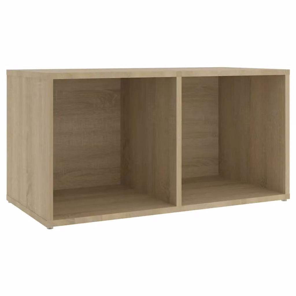 Berkfield Home Set of 2 Sonoma Oak TV Cabinets in Brown, W/D/H: 72 x 35 x 36.5 cm – 3