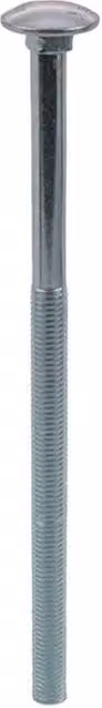 Unifix Grade 4.8 Galvanised Steel Square Hex Head Cup Bolts and Nuts in Silver, Box of 15