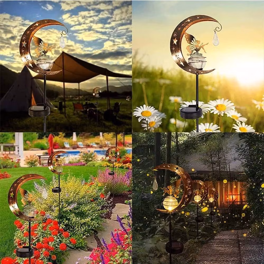 SPETLEK Fairy Garden LED Solar Lights, 4-Piece Set in Bronze – 3