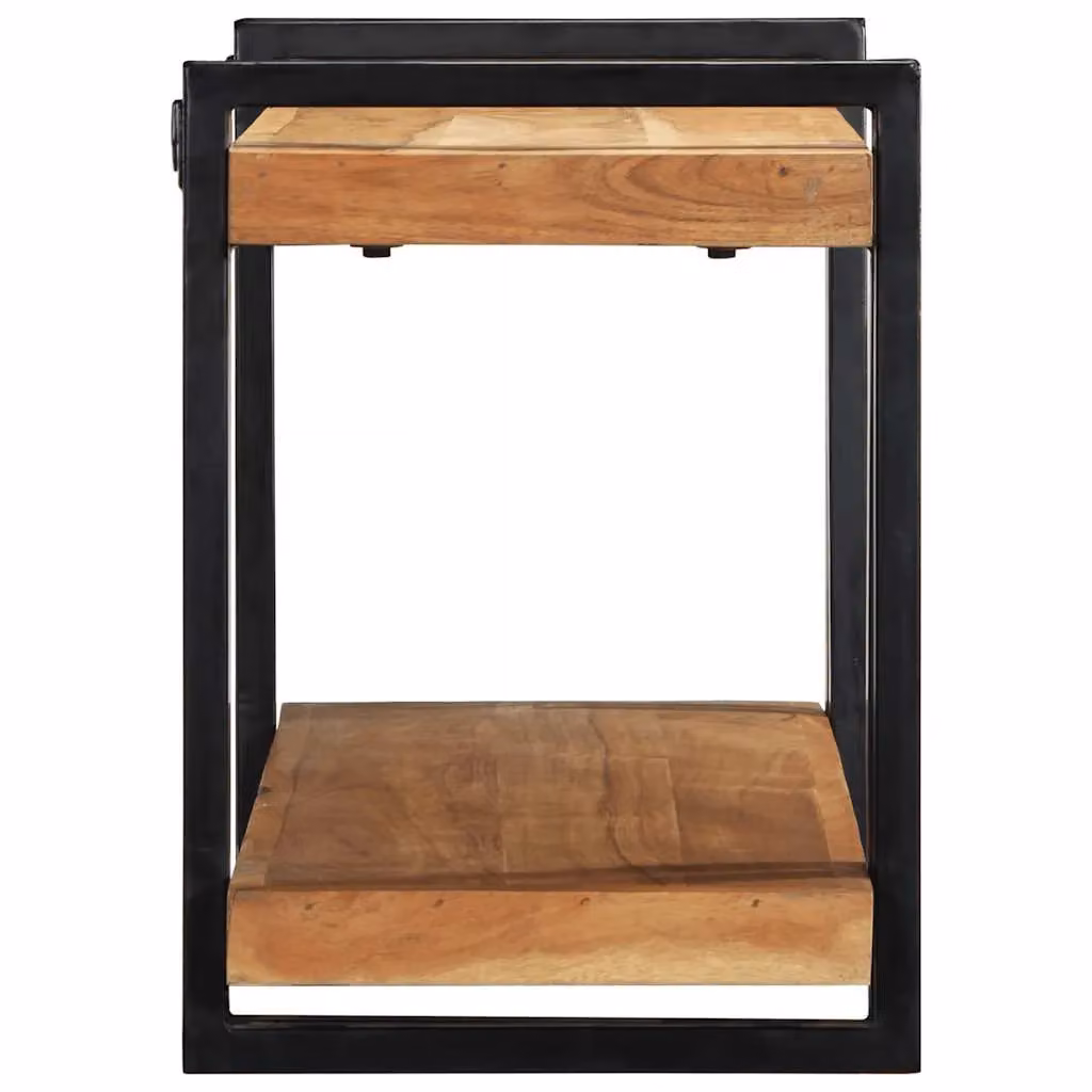 Berkfield Home Wall Mounted Acacia Wood Shelf in Brown, W/D/H: 90 x 33 x 45 cm – 3