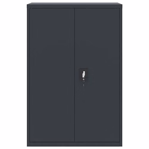 vidaXL Anthracite Steel File Cabinet with Lock and Adjustable Shelves, W/D/H: 90 x 40 x 140 cm – 3