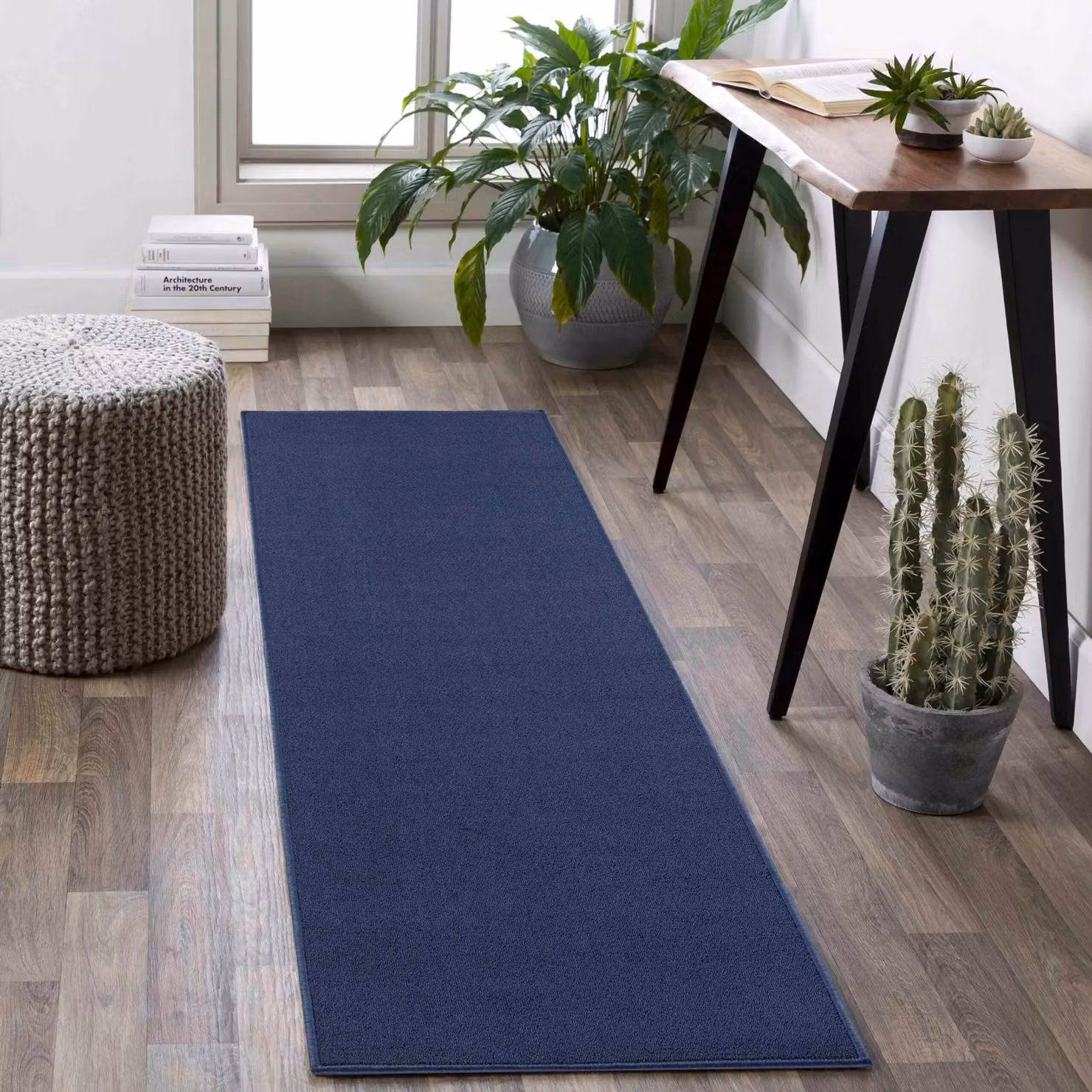 Desire Rugs Modern Hand Tufted Plain Area Rug in Blue, W/D/H: 110 x 60 x 57 cm – 4