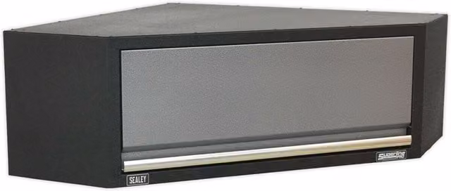 Loops Modular Corner Wall Cabinet in Black and Multicolour, W/D/H: 86.5 x 35 x 20.55 cm