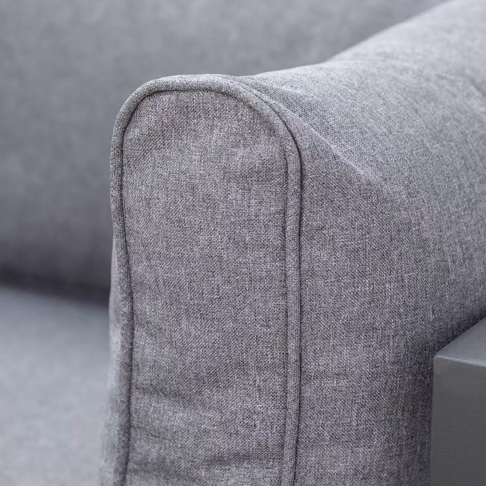STILVORA 6-Seater Modern Sofa with Aluminium Frame in Grey – 7