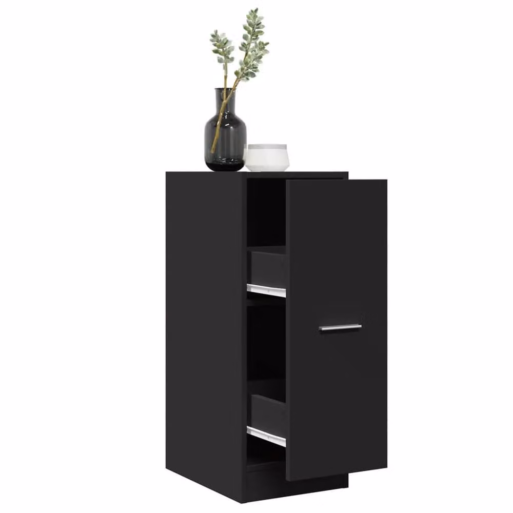 Berkfield Home Apothecary Cabinet in Black, W/D/H: 30 x 41 x 77.5 cm – 2