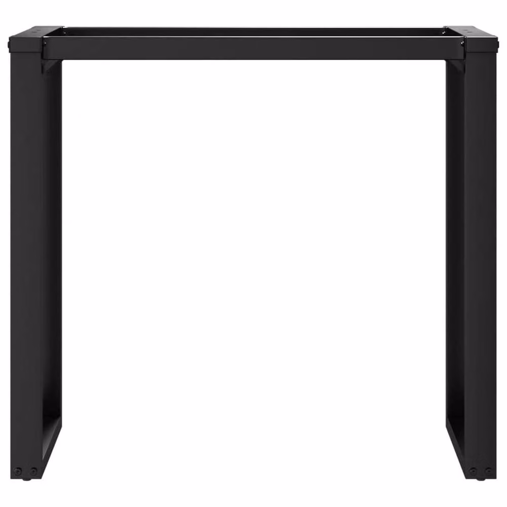 Berkfield Home O-Frame Dining Table Legs in Matt Black Steel, W/D/H: 80 x 40 x 73 cm – 2