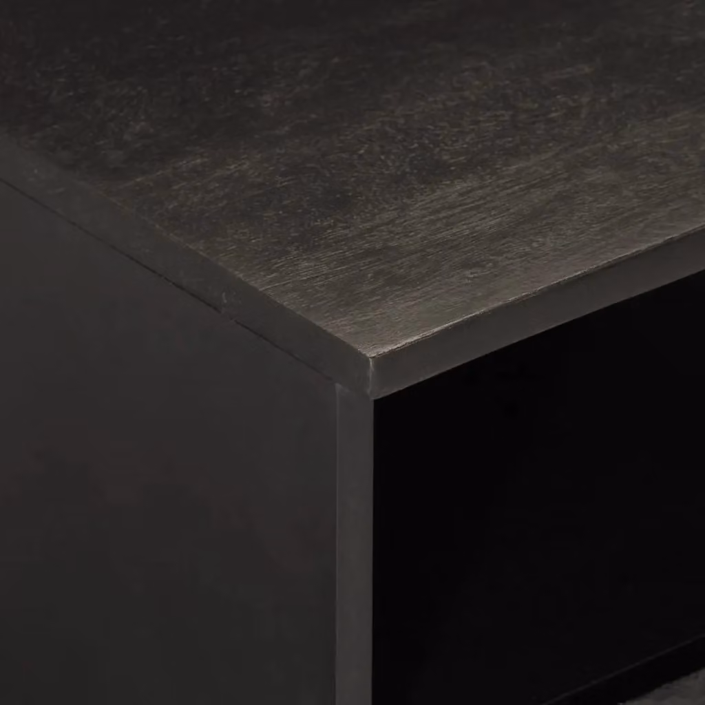 Berkfield Home Industrial Black Mango Wood TV Cabinet W/D/H: 70 x 33 x 46 cm – 3