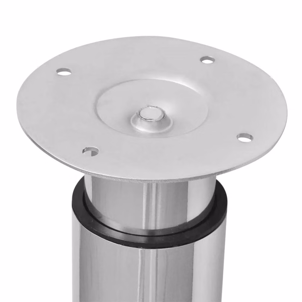 Berkfield Home 2 Pack Telescopic Height Adjustable Table Legs in Chrome Silver, Height: 710 mm - 1100 mm – 2