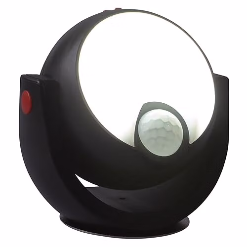 mysmartbuy Black Wireless LED Motion Sensor Light with 360 Degree Rotation, 150 Lumen, 20 LEDs, H10.6 x W10.3 x D8.6 cm