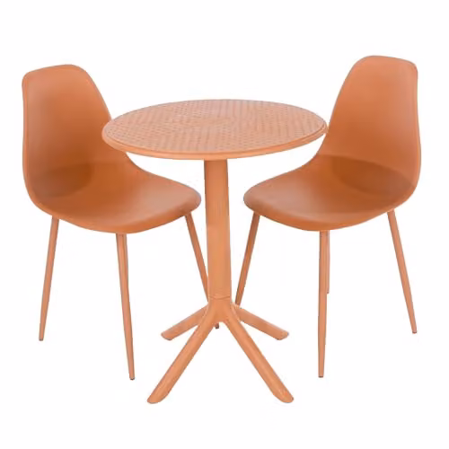 Core Products Rimini 3-Piece Cala Bistro Set in Orange