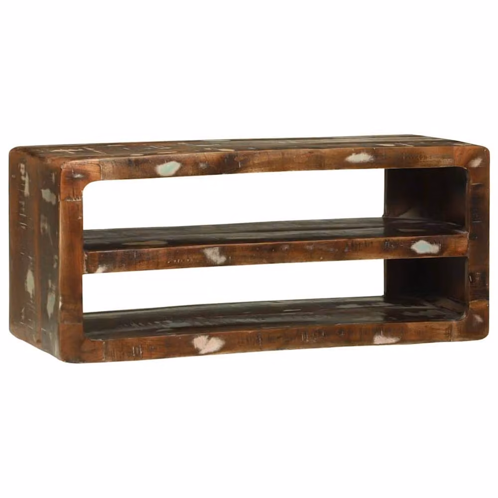 Berkfield Home Rustic Reclaimed Solid Wood TV Cabinet in Brown, W/D/H: 80 x 32 x 36 cm – 2