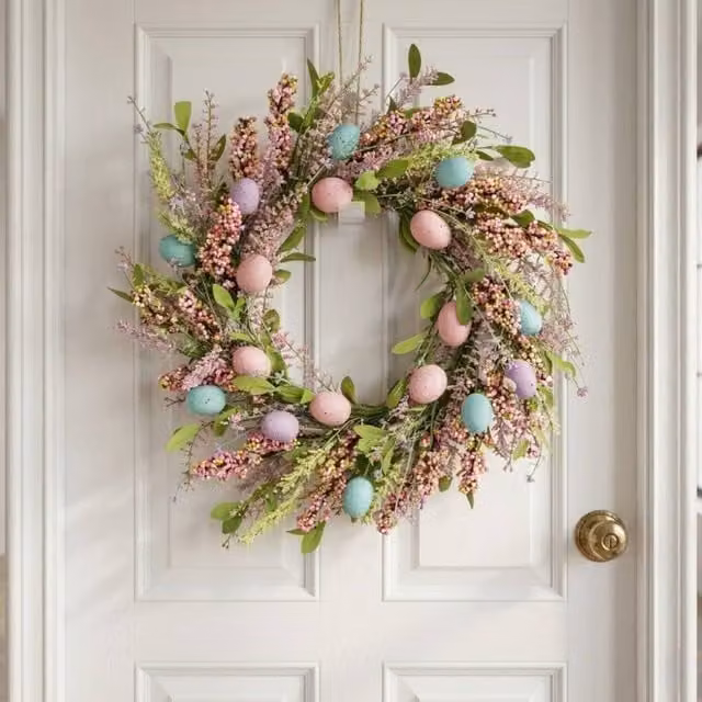 Garden Greatness Multicolour Springtime Easter Egg Hunt Floral Wreath