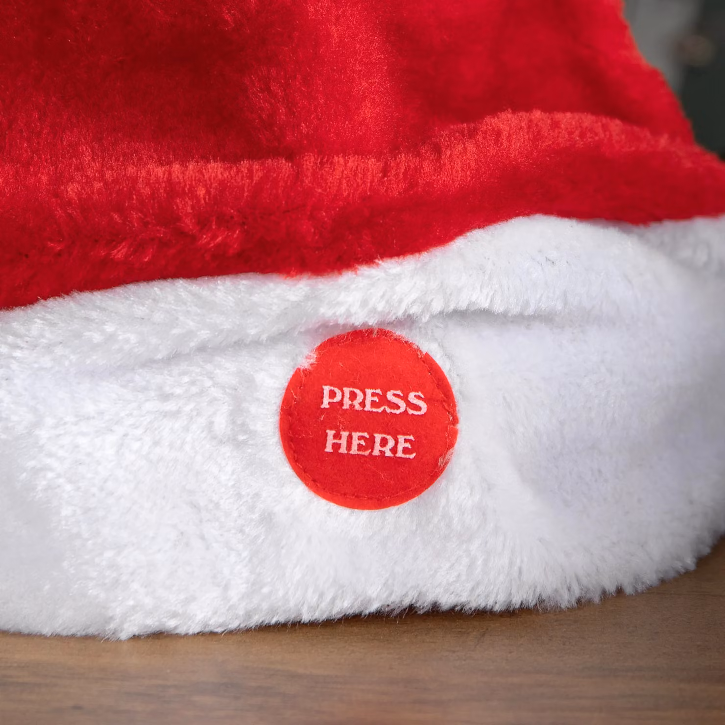 Samuel Alexander Red and White Animated Singing Christmas Santa Hat Figure, Height: 35 cm – 2