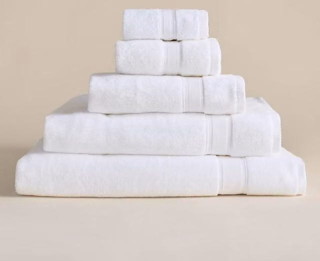 M&S White Pure Cotton Fluffy Quick Drying Towel